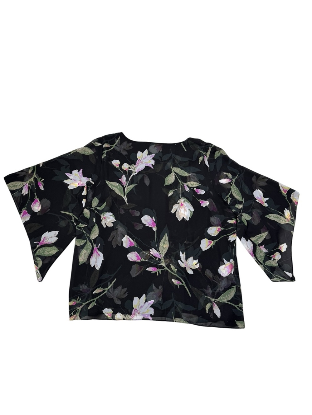 Belle by Kim Gravel Magnolia Print Blouse Size L - Picture 5 of 10